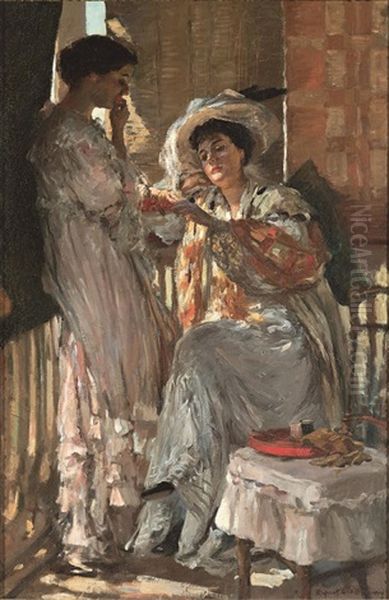 Cherries Oil Painting by Rupert Bunny