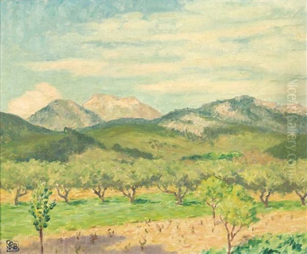 Hills Near Sanary Oil Painting by Rupert Bunny