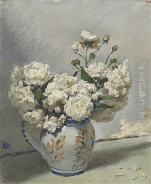 White Roses Oil Painting by Rupert Bunny