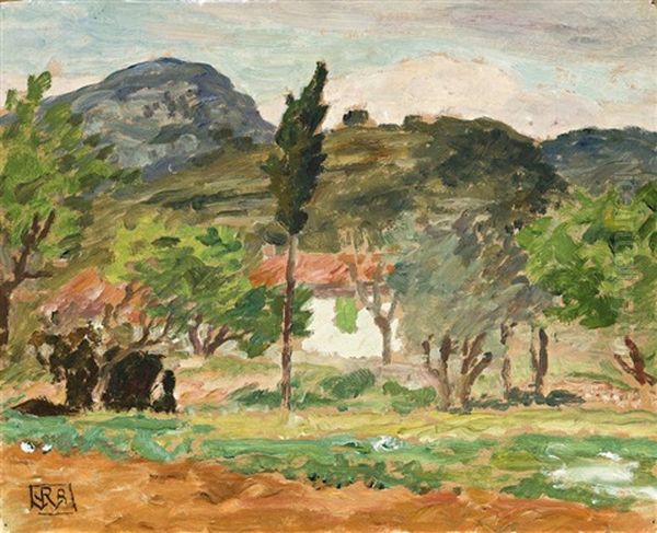 Sketch In Southern France Oil Painting by Rupert Bunny