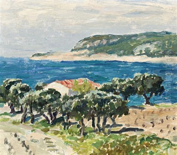 Cote D'or, South Of France Oil Painting by Rupert Bunny