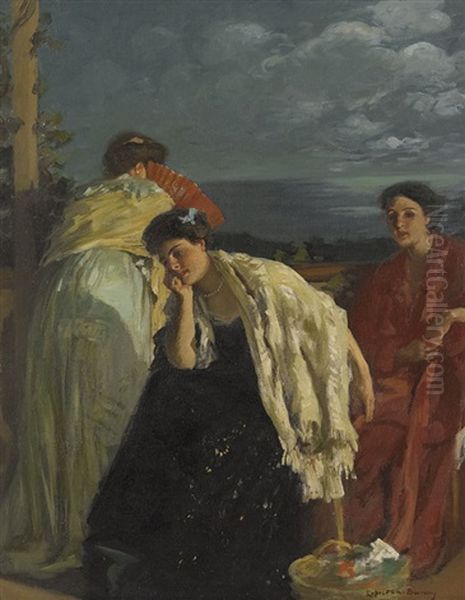 Au Balcon, On The Balcony Oil Painting by Rupert Bunny