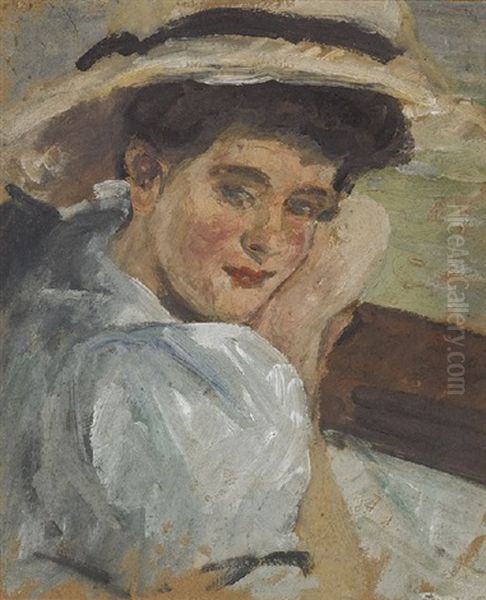 Jeanne Oil Painting by Rupert Bunny