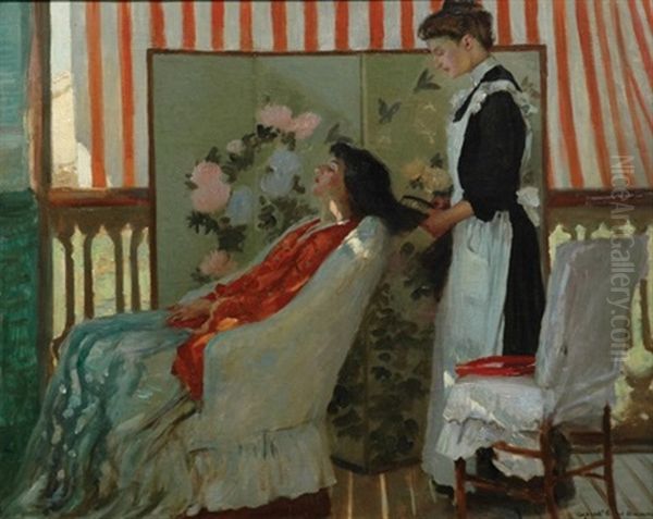 La Toilette Oil Painting by Rupert Bunny