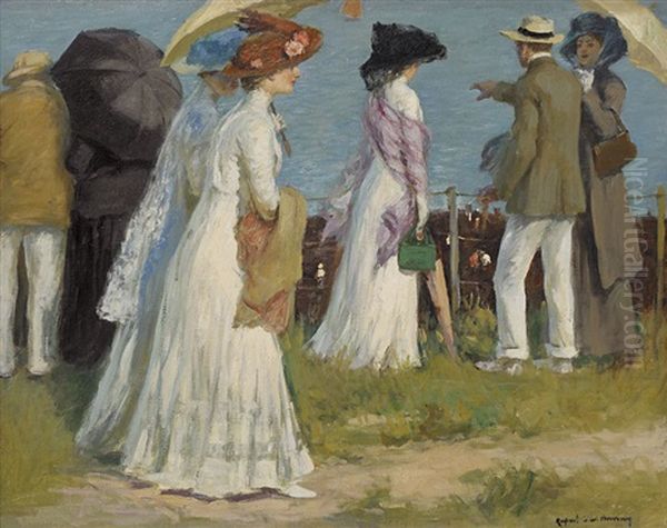 The Cliff Path Oil Painting by Rupert Bunny