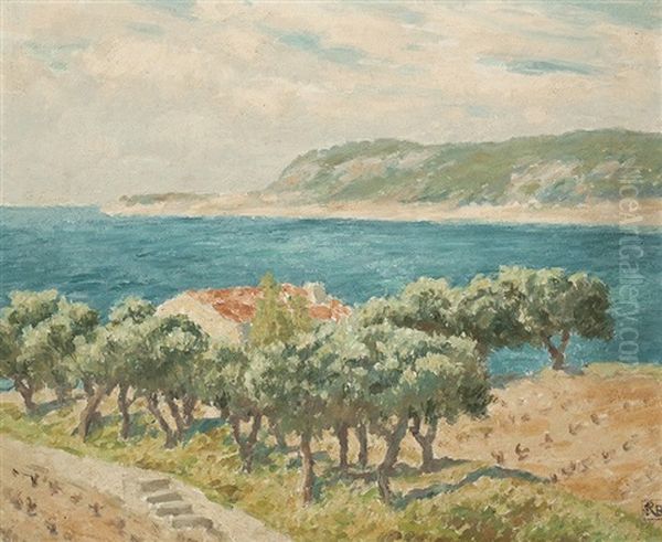 Coast Near Cassis Oil Painting by Rupert Bunny