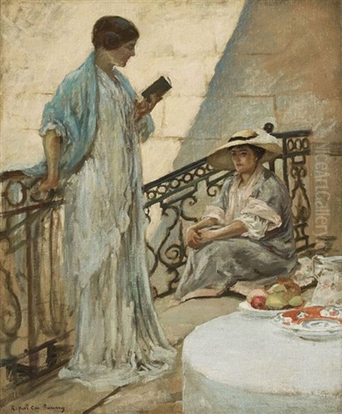 (on The Landing) Oil Painting by Rupert Bunny