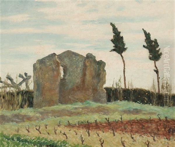 The Ruined Farmhouse, France Oil Painting by Rupert Bunny