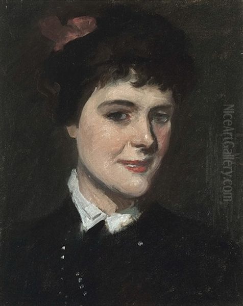 The Artists Wife, Jeanne Morel Oil Painting by Rupert Bunny