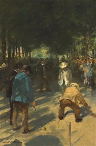 Jeux Du Croquet, Jardins Du Luxembourg Oil Painting by Rupert Bunny