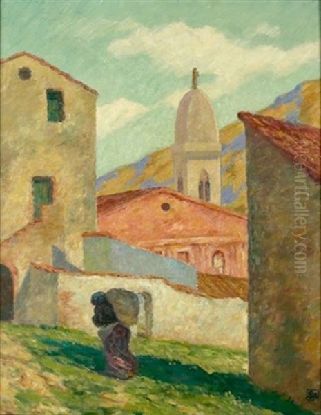 French Church Oil Painting by Rupert Bunny