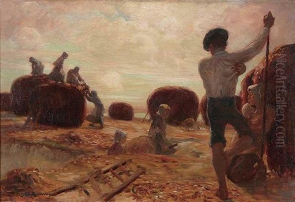 Harvest Time Oil Painting by Rupert Bunny