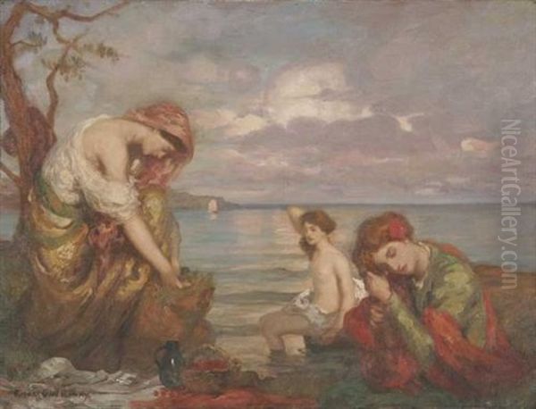 Au Bord De La Mer Oil Painting by Rupert Bunny