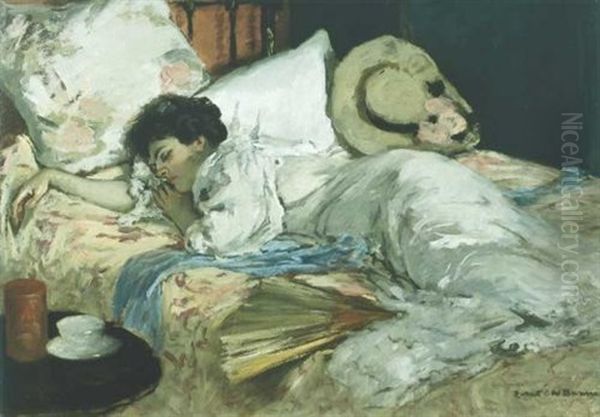 The Siesta Oil Painting by Rupert Bunny