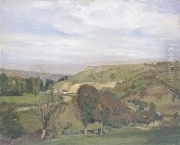 White Cliffs Beyond Loire Oil Painting by Rupert Bunny