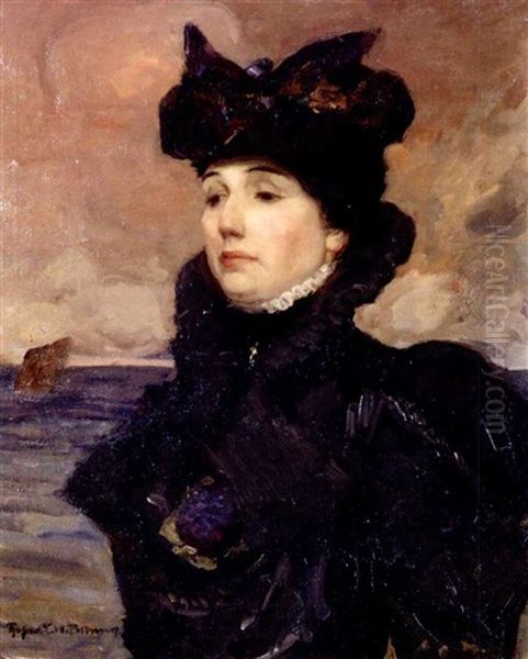 Portrait Of A Woman Oil Painting by Rupert Bunny