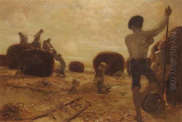 Harvest Time Oil Painting by Rupert Bunny