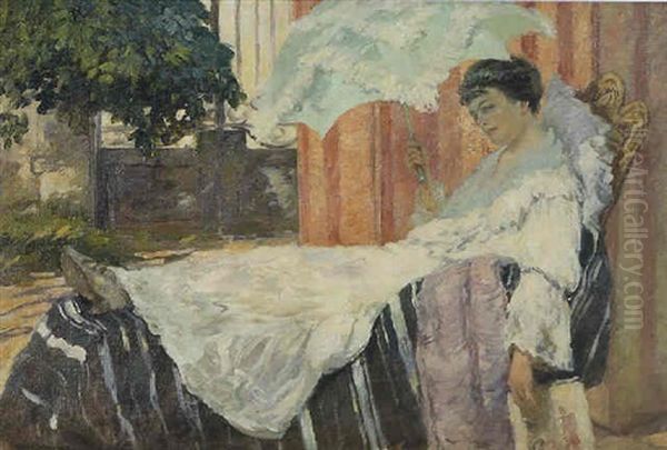 La Chaise Longue Oil Painting by Rupert Bunny