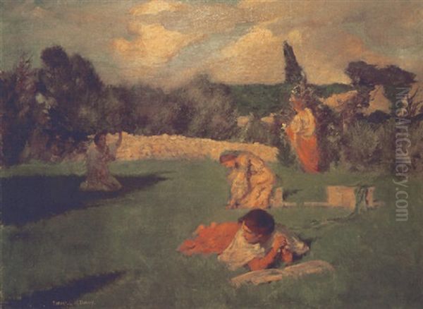 Summer Afternoon Oil Painting by Rupert Bunny