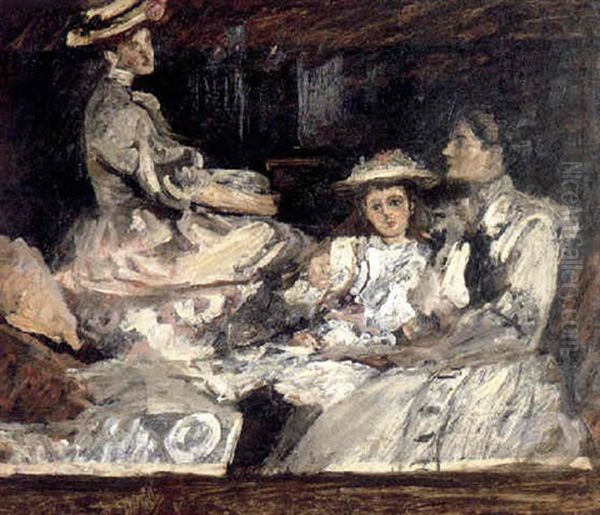 Trois Femmes Au Salon Oil Painting by Rupert Bunny