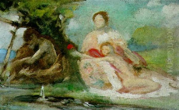 Mother And Child Oil Painting by Rupert Bunny