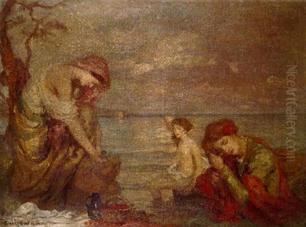 Au Bord De La Mer Oil Painting by Rupert Bunny