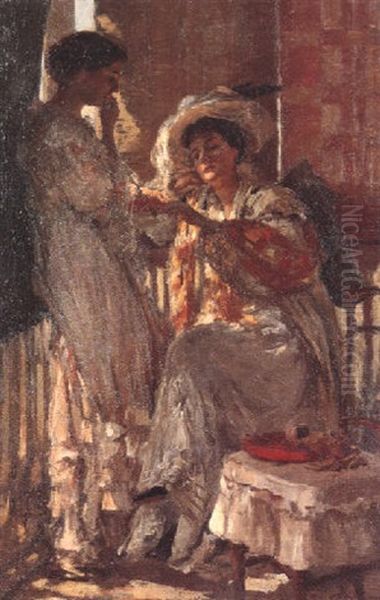 Cherries Oil Painting by Rupert Bunny