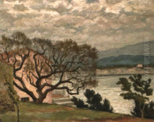 Landscape At Le Lavandou Early 1920's Oil Painting by Rupert Bunny