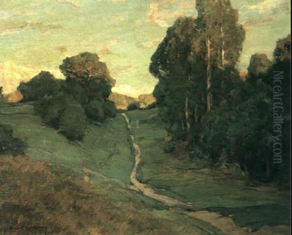 The Woodland Path Oil Painting by Rupert Bunny