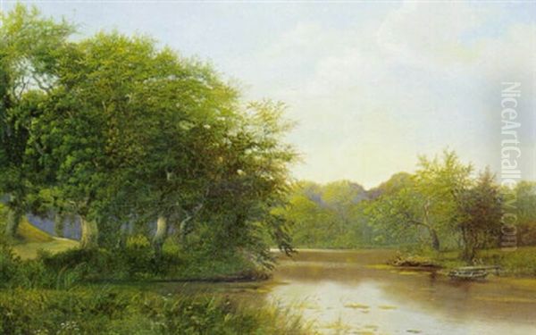 En Skovso Oil Painting by Heinrich Buntzen