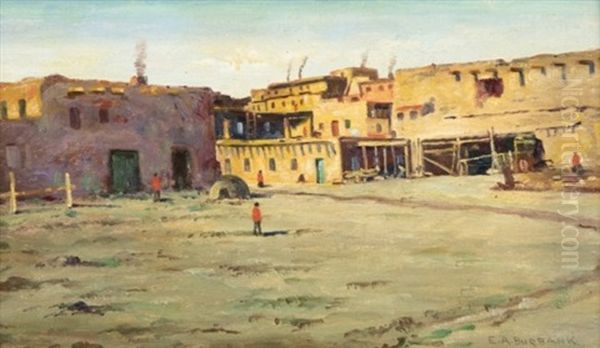 Acoma Indian Village Oil Painting by Elbridge Ayer Burbank