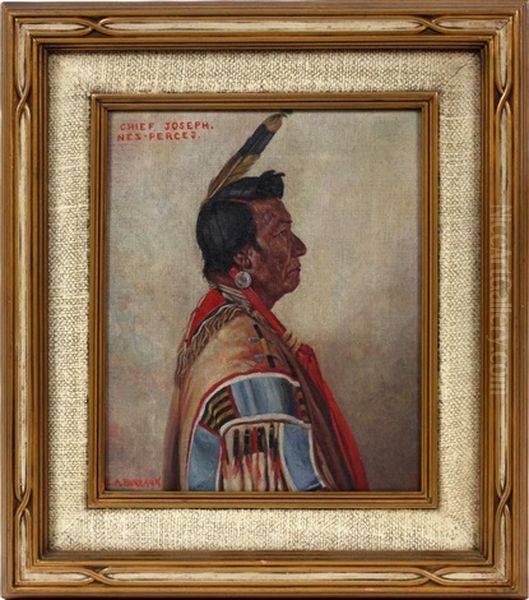 Chief Joseph, Nes-perces Oil Painting by Elbridge Ayer Burbank