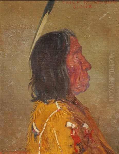 Chief Red Cloud Oil Painting by Elbridge Ayer Burbank