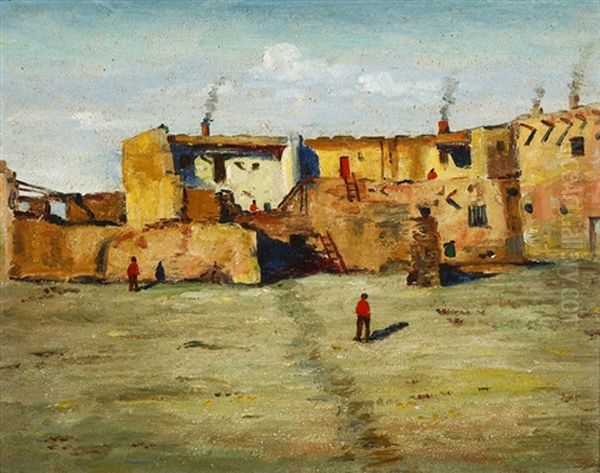 Hopi Building Oil Painting by Elbridge Ayer Burbank