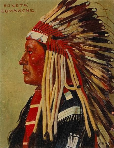 Boneta Comanche Oil Painting by Elbridge Ayer Burbank