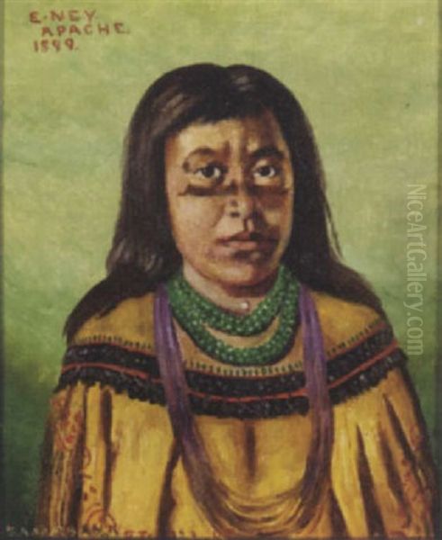 E-nay, Apache Oil Painting by Elbridge Ayer Burbank