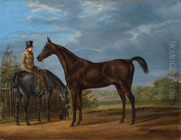 Portrait Of A Horse Oil Painting by Friedrich-Leopold Burde