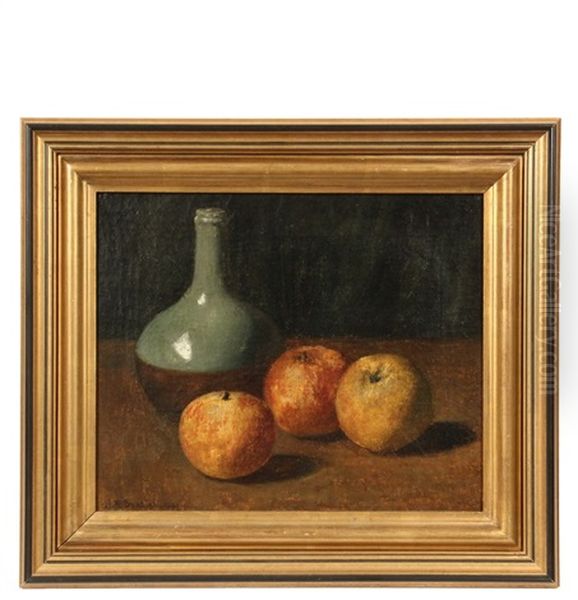 Still Life With Apples And Celadon Jug Oil Painting by Horace Robbins Burdick