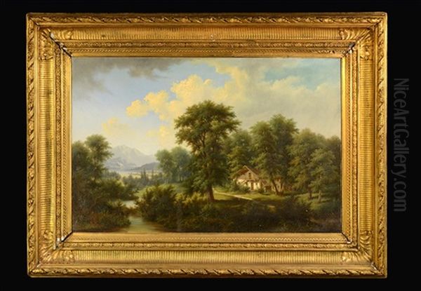 Dvojice Krajin (pair) Oil Painting by Josef Burgaritzky