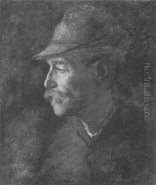 Portrait Theodor Hohmann In Kronberg Oil Painting by Anton Burger