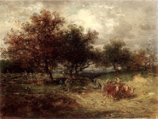 Auf Dem Land Bei Kronberg Oil Painting by Anton Burger