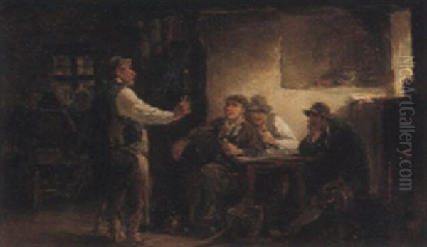 In Der Taverne Oil Painting by Anton Burger