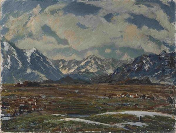 Bei Garmisch Oil Painting by Felix Buergers