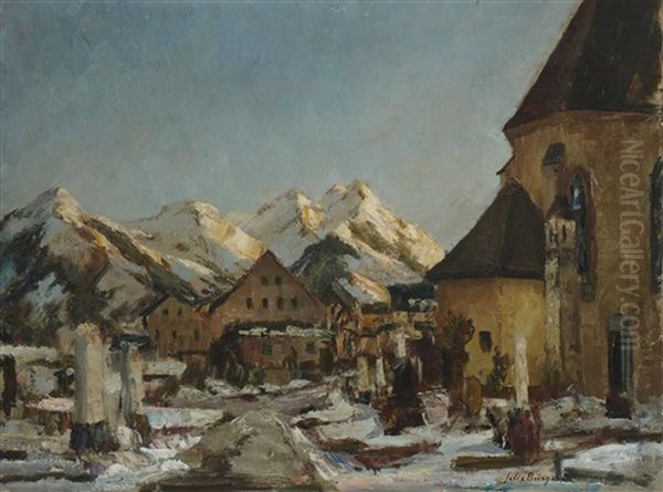 Der Friedhof Oil Painting by Felix Buergers