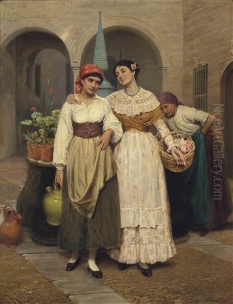 Friendly Advice Oil Painting by John Bagnold Burgess