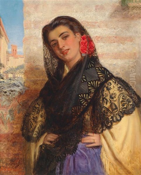 Spanische Schonheit Oil Painting by John Bagnold Burgess