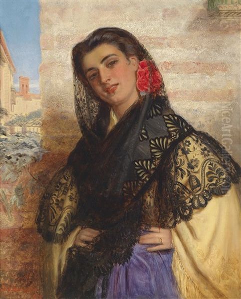 Spanische Schonheit Oil Painting by John Bagnold Burgess