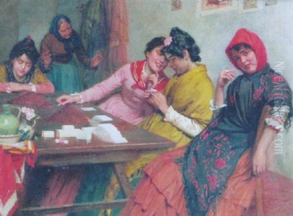 The Cigarette Makers - Seville Oil Painting by John Bagnold Burgess