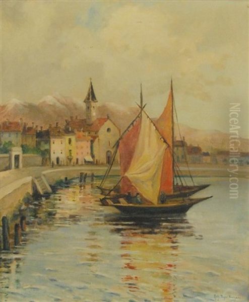 Maderno, Lake Of Garda, Italy Oil Painting by Ruth Payne Burgess