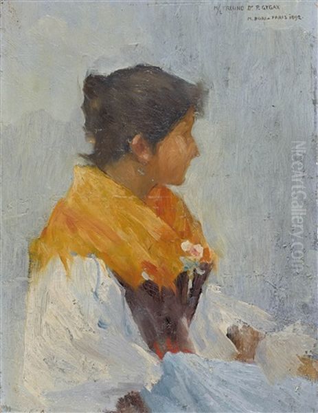 Sitzende Trachtenfrau Oil Painting by Max-Alfred Buri